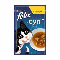 Акция на Вологий корм для кішок Purina Felix Soup Суп з куркою, 48 г от Eva