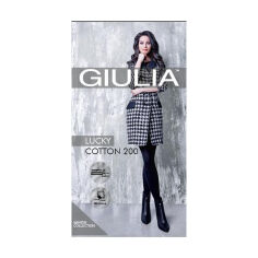 Акція на Колготки жіночі Giulia Winter Collection Lucky Cotton 200 DEN, Black Iris, розмір 4 від Eva