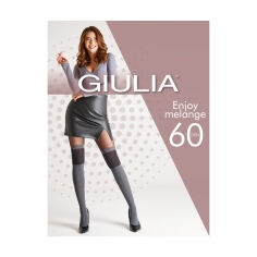 Акція на Колготки жіночі Giulia Enjoy Melange 60 DEN Dark Grey Melange розмір 2 від Eva