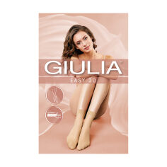 Акція на Шкарпетки жіночі Giulia Easy Top Comfort, 20 DEN, Daino, 2 пари від Eva