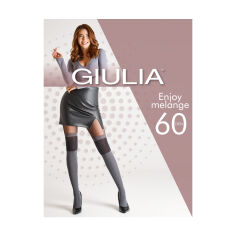 Акція на Колготки жіночі Giulia Enjoy Melange 60 DEN Dark Grey Melange розмір 3 від Eva