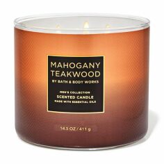 Акция на Ароматична свічка Bath & Body Works Men's Collection Candle Mahogany Teakwood, 411 г от Eva
