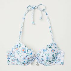 Акція на Верхня частина купальника жіноча H&M 5596077log 80A Біла від Rozetka