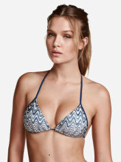 Акція на Верхня частина купальника жіноча H&M 4373755RP5 34 Біло-синій з візерунком від Rozetka