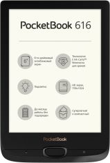 Акція на Електронна книга PocketBook 616 BasicLux2 (PB616-H-CIS) Black від Територія твоєї техніки