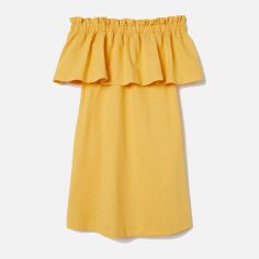 Акція на Сукня міні літня жіноча H&M 0615508-007 XL Жовта (СА2000001339923) від Rozetka