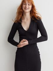 Акция на Сукня-футболка міні осіння жіноча H&M XAZ340042BLOR XL Чорна от Rozetka