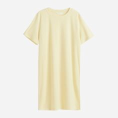 Акция на Сукня-футболка міні літня жіноча H&M A109-1059268 XS Світло-жовта от Rozetka