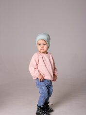 Акция на Дитяча демісезонна шапка-біні в'язана для дівчинки Andy Юнона 22.02.105 46 см М'ятна от Rozetka
