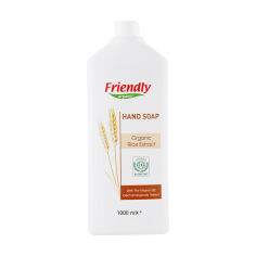 Акція на Рідке мило для рук Friendly Organic Hand Soap з екстрактом рису, 1 л від Eva