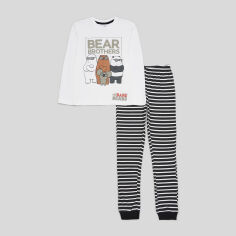 Акція на Підліткова піжама для хлопчика Disney BareBears WBB 52 04 664/665 164 см Білий/Чорний від Rozetka