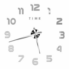 Акція на Настінний 3D годинник Voltronic ZH17520, 120cm, Silver від Rozetka