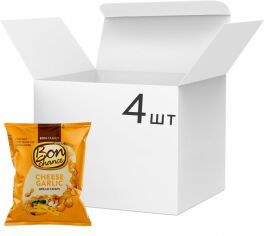Акція на Упаковка хлібних чіпсів Bon Chance Gudobele з Часником і Сиром 60 г х 4 шт (4770350141796-1) від Rozetka