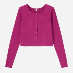 Акція на Кардиган в'язаний жіночий Uniqlo 173627113 2XL Рожевий від Rozetka