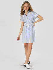 Акция на Сукня-сорочка міні літня жіноча Colin's CL1064098-BLE XL Blue от Rozetka