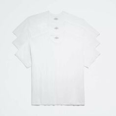 Акція на Набір футболок бавовняних довгих чоловічих Calvin Klein 443216214 1XL 3 шт Білий від Rozetka