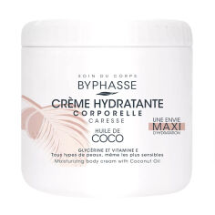 Акція на Зволожувальний крем для тіла Byphasse Creme Hydratante з кокосовою олією, 500 мл від Eva