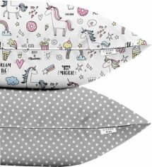 Акція на Набір наволочок Cosas Set Pillow Unicorn Sweet Dots Grey 40х60 2 шт від Rozetka