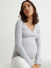 Акція на Лонгслів для вагітних довгий жіночий H&M 060983736 M Сірий від Rozetka
