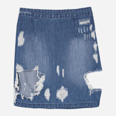 Акція на Спідниця джинсова міні літня пряма жіноча Missguided WSG1800680 34 Синя від Rozetka