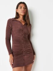 Акція на Сукня-сорочка коротка жіноча Missguided D1004209 34 Коричнева від Rozetka