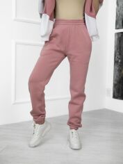 Акція на Спортивні штани на флісі жіночі ISSA PLUS 12272 XL Рожеві від Rozetka