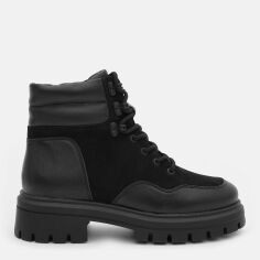 Акция на Жіночі зимові черевики низькі Palmyra 0912-3517 38 (7US) 24.5 см Чорні от Rozetka