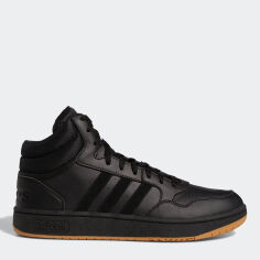 Акція на Чоловічі черевики Adidas Hoops 3.0 Mid GY4745 46 (11UK) 29.5 см Cblack/Cblack/Ftwwht від Rozetka