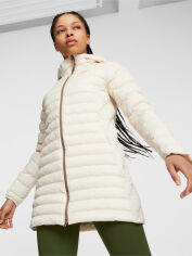 Акция на Куртка демісезонна з капюшоном жіноча Puma Packlite Primaloft Long Hooded Jacket 84940687 M Alpine Snow от Rozetka