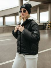 Акция на Куртка зимова коротка жіноча Seventeen 2019.5245 L-XL Чорна от Rozetka