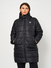 Акция на Куртка демісезонна довга з капюшоном жіноча Adidas Adicolor Long II8456 XS Black от Rozetka
