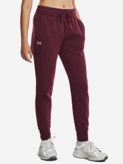 Акція на Спортивні штани на флісі жіночі Under Armour Ua Rival Fleece Jogger 1379438-600 S Бордові від Rozetka