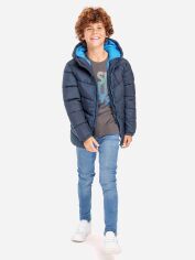 Акція на Підліткова демісезонна куртка для хлопчика Minoti 15coat 21 39591TEN 146-152 см Блакитна від Rozetka