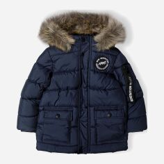 Акция на Дитяча зимова довга куртка для хлопчика Minoti 15coat 46 39616JNR 98-104 см Синя от Rozetka