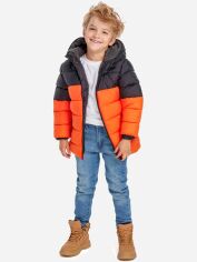 Акция на Дитяча зимова куртка для хлопчика Minoti 15coat 23 39593JNR 92-98 см Оранжево-чорна от Rozetka
