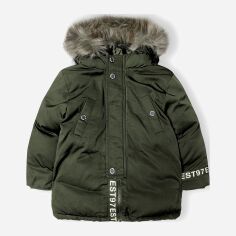 Акция на Дитяча зимова довга куртка для хлопчика Minoti 15coat 48 39618JNR 98-104 см Хакі от Rozetka