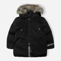 Акція на Підліткова зимова довга куртка для хлопчика Minoti 15coat 47 39617TEN 134-140 см Чорна від Rozetka