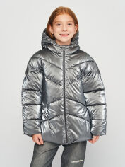 Акция на Дитяча демісезонна куртка для дівчинки Minoti 16coat 22 39827JNR 122-128 см Сіра от Rozetka