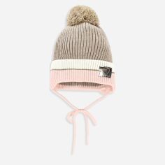 Акция на Дитяча зимова шапка на зав'язках з помпоном для дівчинки Coccodrillo Accessories Autumn Girl ZC3364102AAG-022 41-43 см от Rozetka
