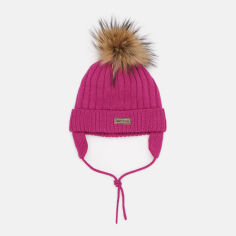 Акция на Дитяча зимова шапка на зав'язках з помпоном для дівчинки Lenne Andria 23373-266 48 см от Rozetka