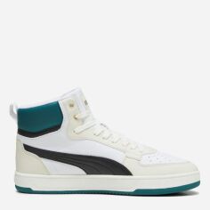 Акция на Чоловічі кеди високі Puma Caven 2.0 Mid 39229104 40.5 (7UK) 26 см Puma White-Puma Black-Alpine Snow-Warm White-Gold от Rozetka