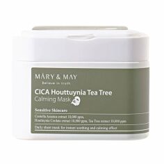 Акція на Тканинні маски для обличчя Mary & May CICA Houttuynia Tea Tree Calming Mask з заспокійливою дією, 30 шт від Eva
