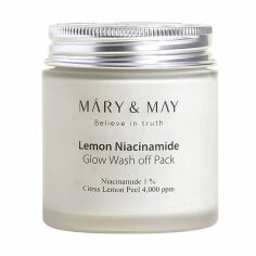 Акція на Маска для обличчя Mary & May Lemon Niacinamide Glow Wash Off Pack з ніацинамідом та лимоном, 125 г від Eva
