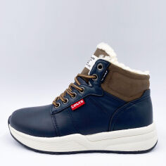 Акція на Дитячі зимові черевики для хлопчика Levi's New Peakwaterproof VPEA0003SNAVY 0040 33 Темно-сині від Rozetka