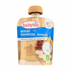 Акція на Дитячий десерт Babybio з коров'ячого молока, з малиною та бананом, від 6 місяців, 85 г від Eva