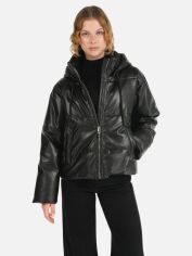 Акция на Куртка демісезонна коротка з капюшоном жіноча Colin's CL1064975BLK S Black от Rozetka