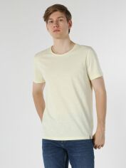 Акція на Футболка бавовняна довга чоловіча Colin's CL1058580LYL XL Light Yellow від Rozetka