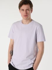 Акція на Футболка бавовняна довга чоловіча Colin's CL1058592PRP L Purple від Rozetka