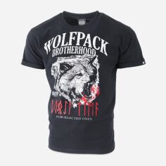 Акція на Футболка бавовняна довга чоловіча Dobermans Aggressive Wolfpack TS252BK XL Чорна від Rozetka