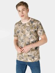 Акція на Футболка бавовняна довга чоловіча Colin's CL1064894BEI M Beige від Rozetka